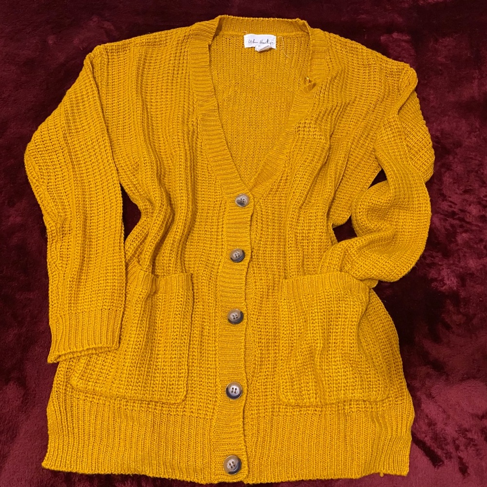 Mustard Knit Cardigan Size S